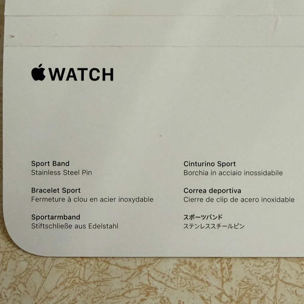 NEW Apple Watch Sport Band 45mm (Starlight)